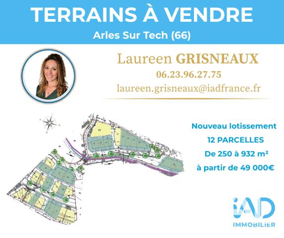 Terrain à vendre 932 m² Arles-sur-Tech