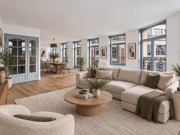 LILLE CENTRE – À 1 MINUTE À PIED DE LA GRAND-PLACE – DUPLEX 3 CHAMBRES – DERNIER ÉTAGE – 118 M² CARREZ