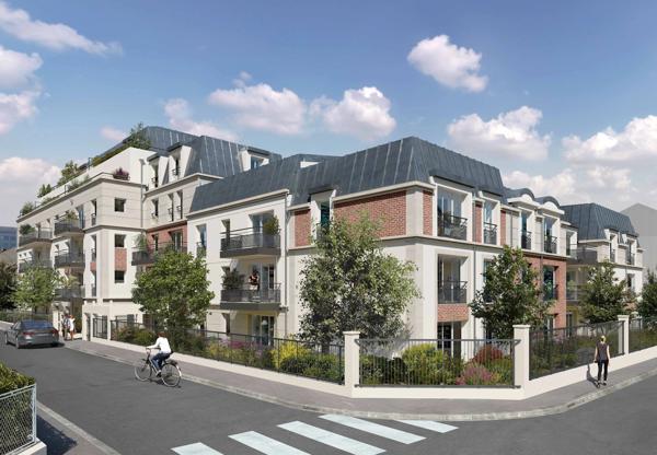 appartement T2 neuf à vendre BEZONS (95), surface habitable 43.62 m2 + terrasse 10.89 m2 + parking s-sol