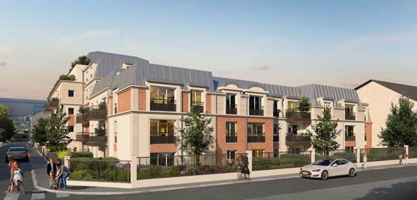 appartement T2 neuf à vendre BEZONS (95), surface habitable 43.62 m2 + terrasse 10.89 m2 + parking s-sol