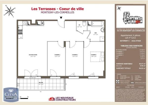 Appartement à louer 4 pièces 84.47m²