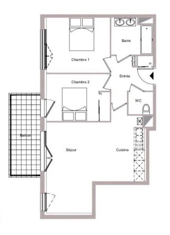 Appartement F3 à vendre  3 pièces - 58,07 m 2   CLAYE SOUILLY  - 77