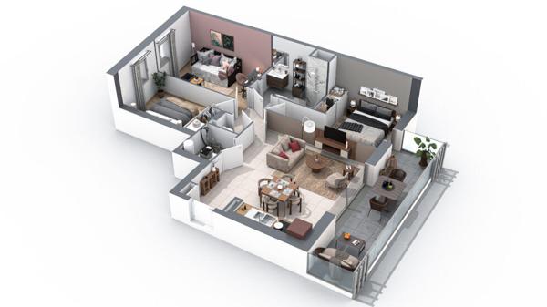 NOUVEAUTÉ T4 NEUF de 69,2 m² à SAINT-GILLES-CROIX-DE-VIE