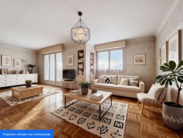 NANTES Rond Point de Vannes - Appartement 5 pièce(s) 111.54 m2 - 3 chambres / ascenseur / balcon / parking / DPE en C