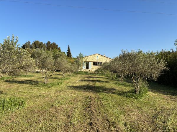 Théziers (30390) Propriété de charme + loft en pierre indépendant sur terrain arboré de 5000 m² avec oliveraie