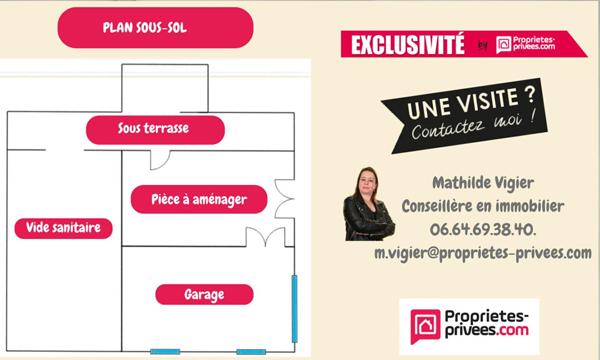 EXCLUSIVITÉ  Maison T3 de PLAIN PIED surélevé  80 m²  Floirac (proche Martel)