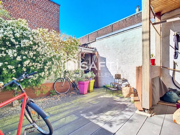 Maison semi individuelle 4 chs + bureau, terrasse, garage