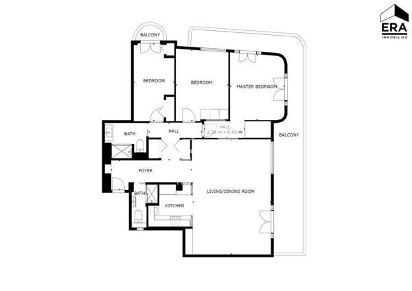 NICE - FLEURS : MAGNIFIQUE 4 PIÈCES DE 88 M² AVEC TERRASSE PLEIN SUD