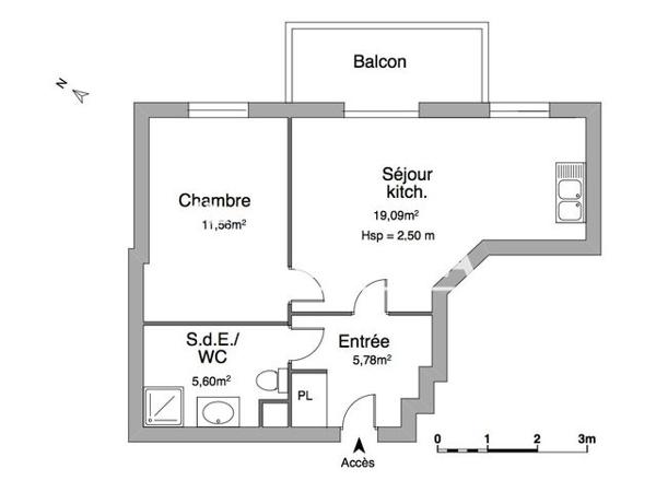 Location Appartement 2 pièces 42.2 m² - 36 AVENUE LEON BLUM Le Plessis Robinson 92350