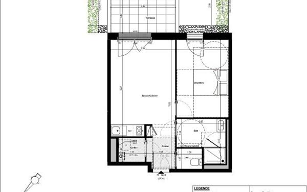 Appartement à vendre    2 pièces • 43 m2 Theix