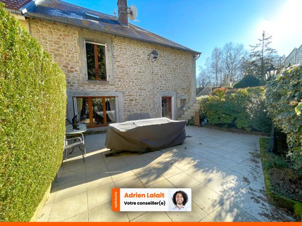 Maison 3 chambres, 1 bureau, grand jardin, très bon état