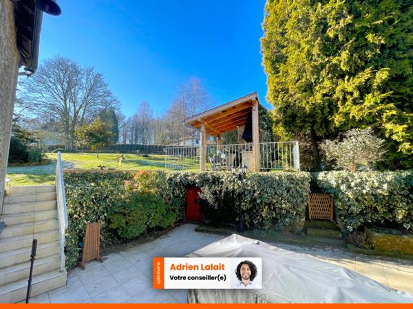 Maison 3 chambres, 1 bureau, grand jardin, très bon état