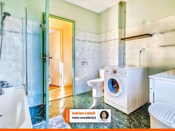 Maison 3 chambres, 1 bureau, grand jardin, très bon état