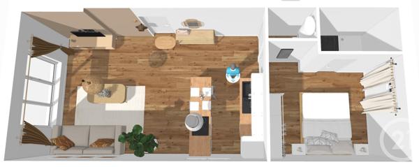 Appartement T2 à vendre  2 pièces - 39,40 m2 FOUGERES - 35