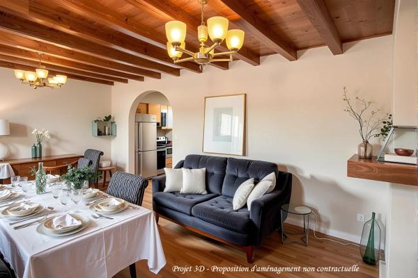 A vendre, Astaffort, Centre village local commercial vide et Appartement