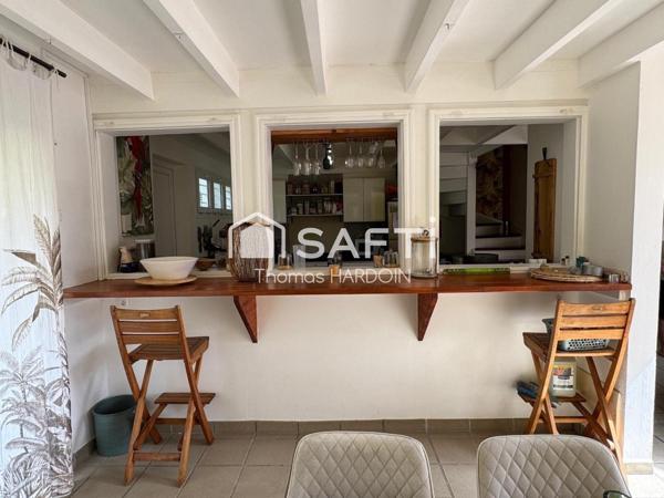 Maison mitoyenne jardin, proche plage et commerces