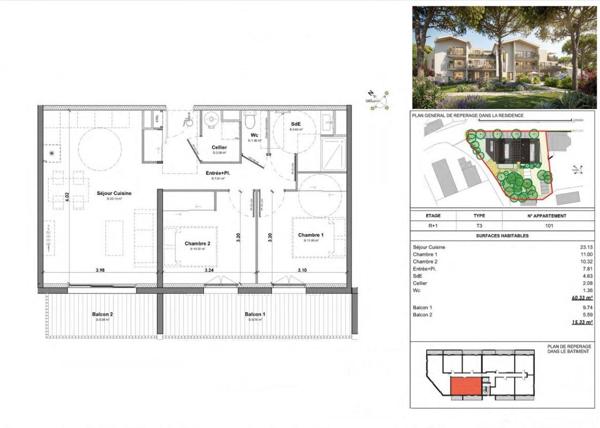 LA FRANQUI. T3 + DOUBLE BALCON AVEC PARKING. CONTACTEZ-MOI POUR LES DISPONIBILITÉS