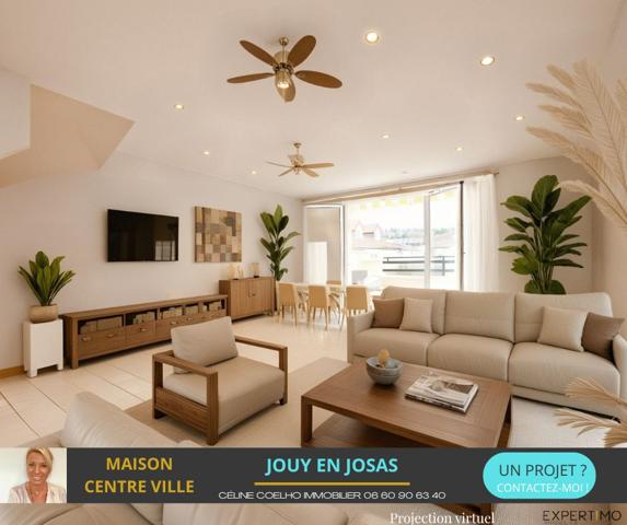 Jouy-en-Josas (78350) Maison centre ville -180m2 au sol-Terrasse plein SUD