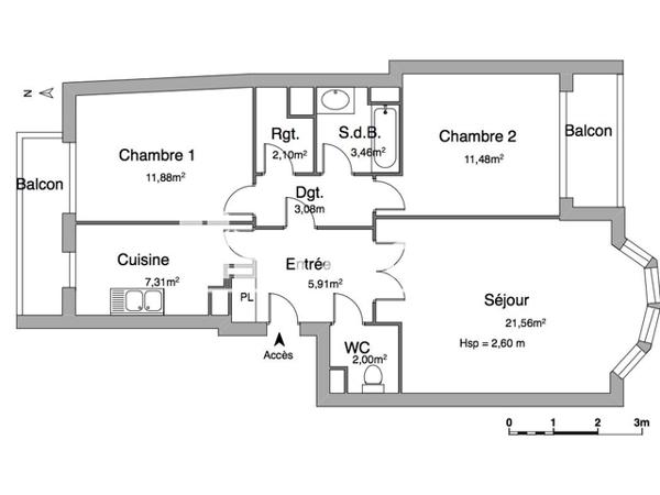 Location Appartement 3 pièces 68.78 m² - CLOS DES LYS Reims 51100