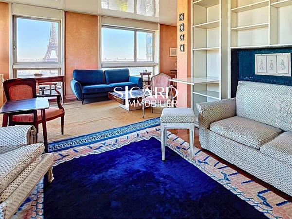 Vue Tour Eiffel, étage élevé, 5 pièces