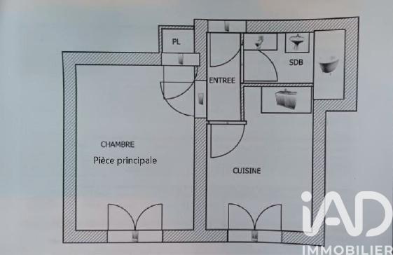 Studio à vendre 26,35 m² Lyon 6
