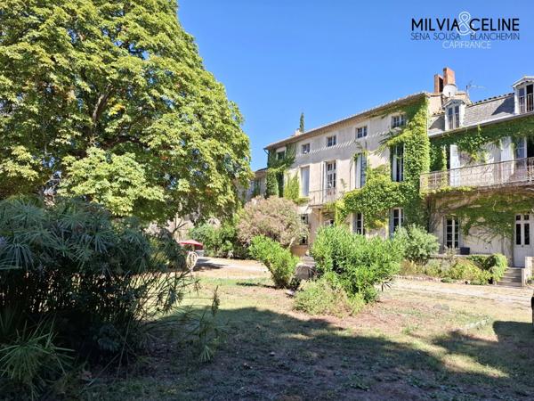 Propriete à vendre 32 pièces proche de CARCASSONNE (11) 2 habitations 522m2+ parc 2,82 hectares + dépendances