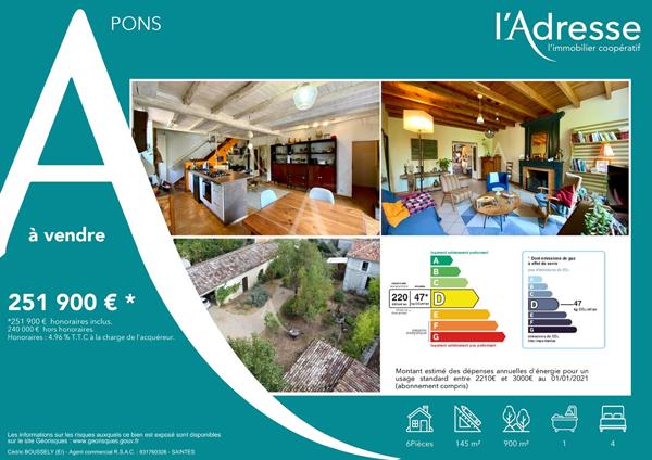Maison Pons 6 pièce(s) 145 M²