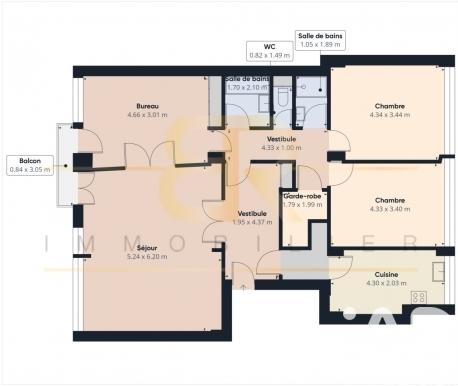 Appartement à vendre 4 pièces 110 m² 