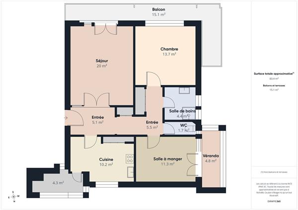Appartement T3 avec balcon, cave et stationnement Avenue Victor Hugo
