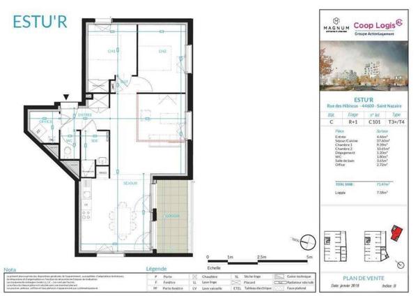 Appartement 3 pièces - 44600 Saint-Nazaire -  Gavy Océanis