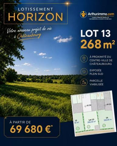 Vente                                                      Terrain
                        
                                         268 m2                     à Châteaubourg