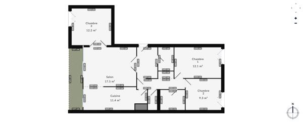 Appartement Angers 4 pièces 79 m2 balcon Place Jean XXIII