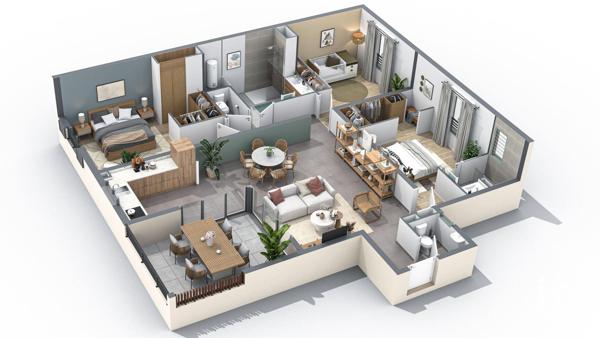 Apartment for sale 4 rooms 98 m² Saint-Denis