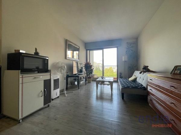 Studio avec loggia dans Résidence sécurisée avec espaces verts et piscine.