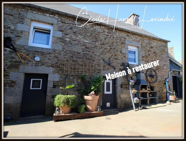 Pleine-Fougères (35610) PLEINE-FOUGERES - Centre Bourg - Propriété 100 m² (potentiel 240 m²) en pierre avec dépendances - Terrain 270