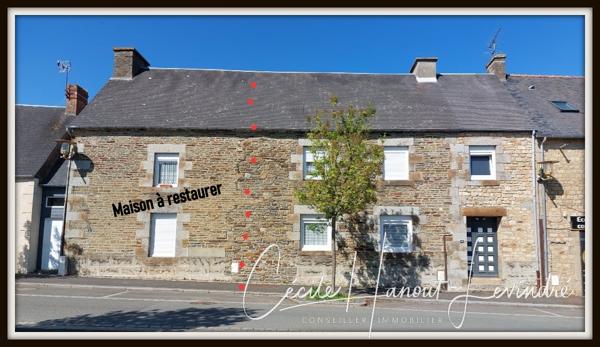 Pleine-Fougères (35610) PLEINE-FOUGERES - Centre Bourg - Propriété 100 m² (potentiel 240 m²) en pierre avec dépendances - Terrain 270