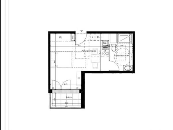 Location studio 26 m² Montlhéry