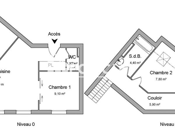 Location Appartement meublé 3 pièces 71.3 m² - CHEMIN DES GRENELLES Saumur 49400