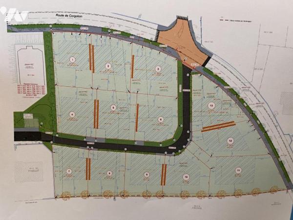 Terrain à bâtir viabilisé de 507 m² situé sur la Commune de Comblanchien Route de Corgoloin