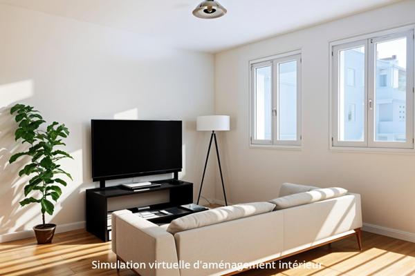 T3 traversant lumineux avec balcons