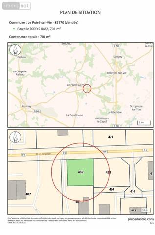 Terrain à Batir à vendre à Le Poiré-sur-Vie en Vendée (85170), ref : 85072-1113