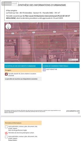 Terrain à Batir à vendre à Le Poiré-sur-Vie en Vendée (85170), ref : 85072-1113