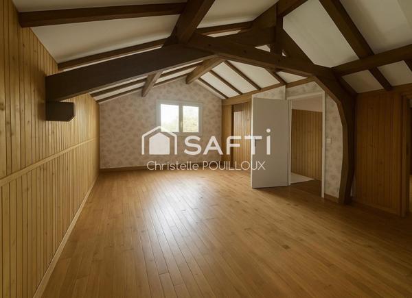 Maison 3 chambres, magnifique jardin, 3 garages