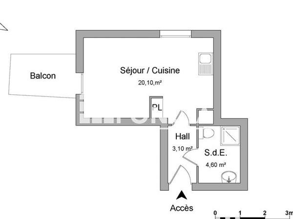 Location Studio 27.8 m² - RESIDENCE PATIO KIRIEL - BAT C Dijon 21000