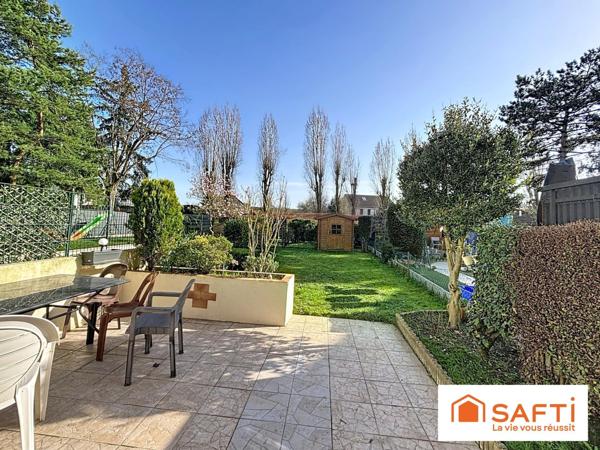 Maison familialed e 92 m2, 4 chambres, jardin et garage de 20 m2