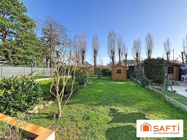 Maison familialed e 92 m2, 4 chambres, jardin et garage de 20 m2