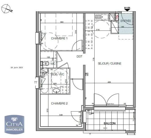Appartement à louer 3 pièces 64.4m²