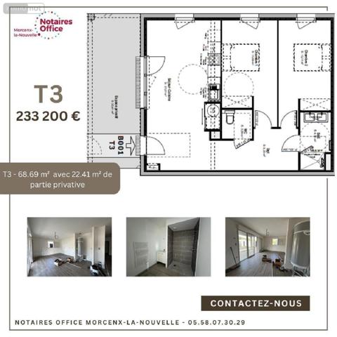 Appartement à vendre à Mont-de-Marsan dans les Landes (40000), ref : 1005652