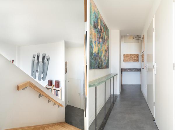 Duplex en dernier étage avec terrasse, vue Seine et Paris