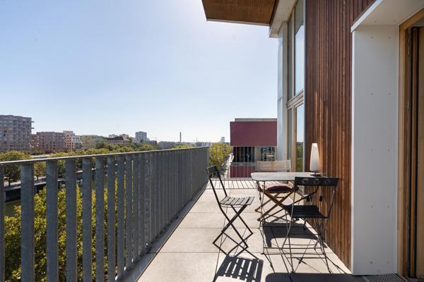 Duplex en dernier étage avec terrasse, vue Seine et Paris